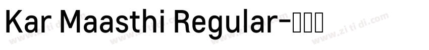 Kar Maasthi Regular字体转换